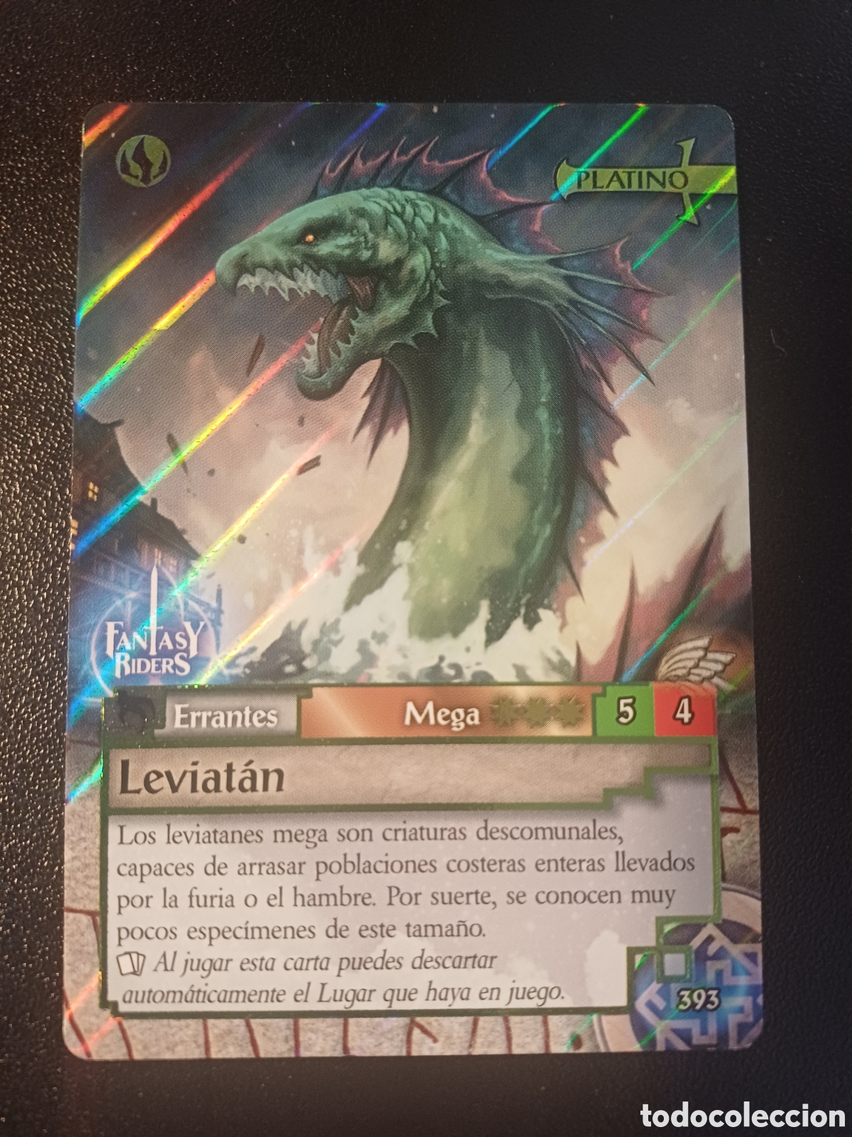 Trading cards: #393 LEVIATAN MEGA PLATINO PANINI FANTASY RIDER 2018