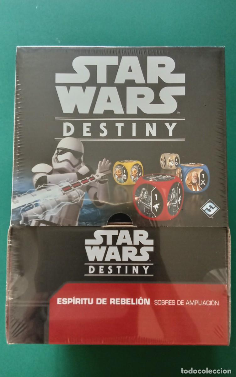 Trading cards: STAR WARS DESTINY ESP&Iacute;RITU DE REBELI&Oacute;N CAJA EXPOSITORA CON 36 SOBRES DE AMPLIACI&Oacute;N. PRECINTADA NUEVA