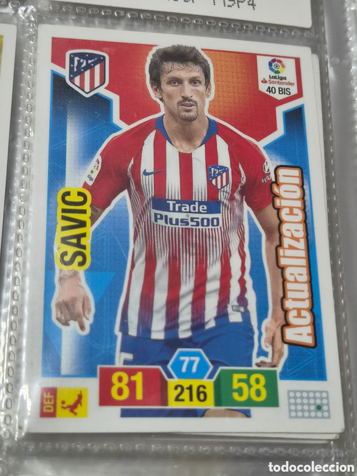 Trading cards: 40 BIS - SAVIC, AT.MADRID ACTUALIZACI&Oacute;N ADRENALYN 2018-2019