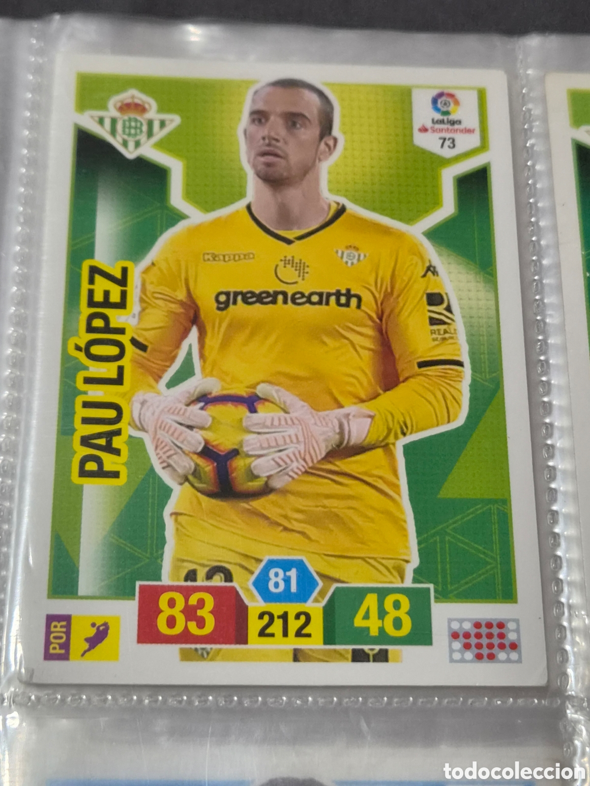 Trading cards: 73 - PAU L&Oacute;PEZ, BETIS ADRENALYN 2018-2019
