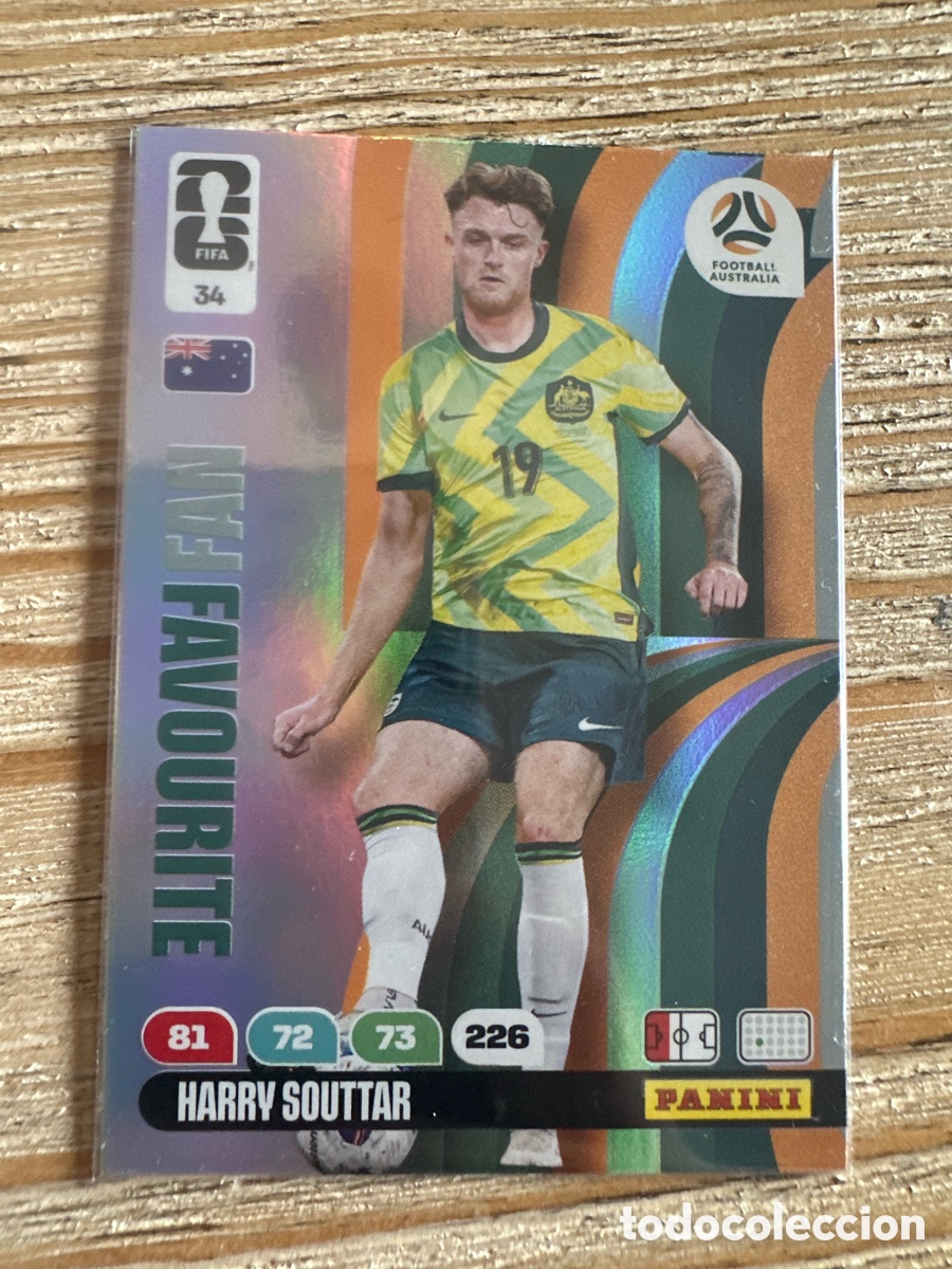 Trading cards: HARRY SOUTTAR AUSTRALIA FAN FAVOURITE 34 ADRENALYN XL WORLD CUP 2026 USA CAN MEX MUNDIAL 26 PANINI