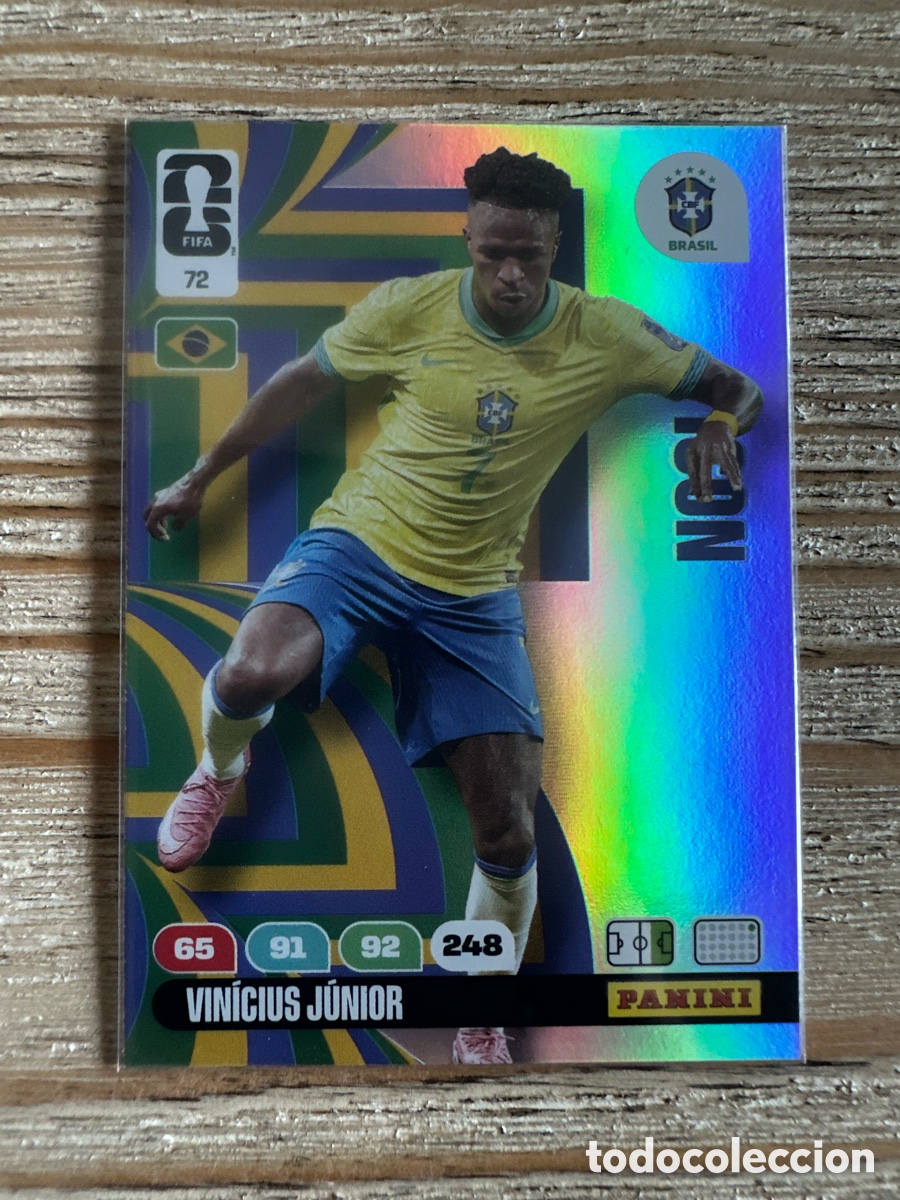Trading cards: VINICIUS JUNIOR BRASIL ICON 72 ADRENALYN XL WORLD CUP 2026 USA CAN MEX MUNDIAL 26 PANINI
