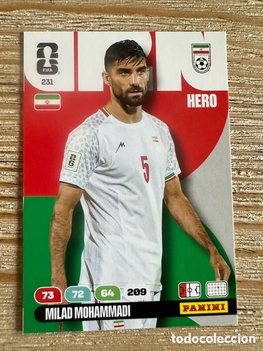Figurine Collezionabili: MILAD MOHAMMADI IRAN 231 ADRENALYN XL WORLD CUP 2026 USA CAN MEX MUNDIAL 26 PANINI