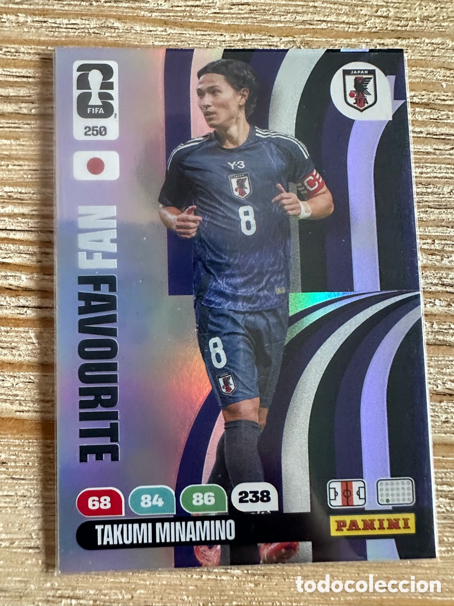Figurine Collezionabili: TAKUMI MINAMINO JAPON FAN FAVOURITE 250 ADRENALYN XL WORLD CUP 2026 USA CAN MEX MUNDIAL 26 PANINI
