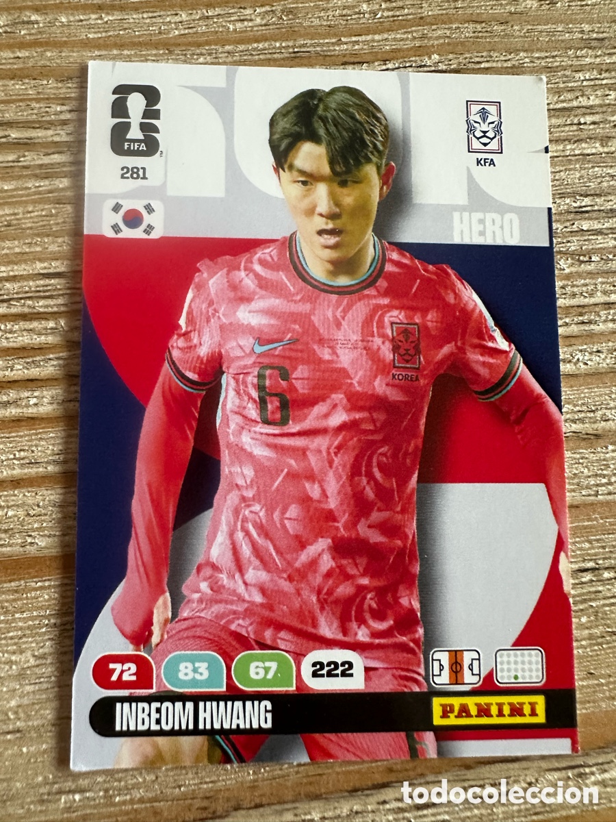 Figurine Collezionabili: INBEOM HWANG KOREA 281 ADRENALYN XL WORLD CUP 2026 USA CAN MEX MUNDIAL 26 PANINI