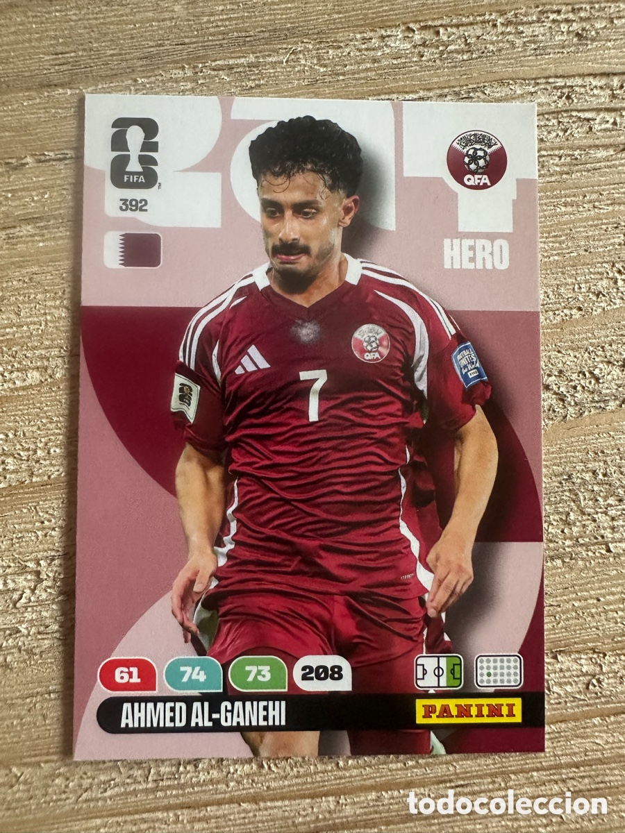 Figurine Collezionabili: AHMED AL-GANEHI QATAR 392 ADRENALYN XL WORLD CUP 2026 USA CAN MEX MUNDIAL 26 PANINI