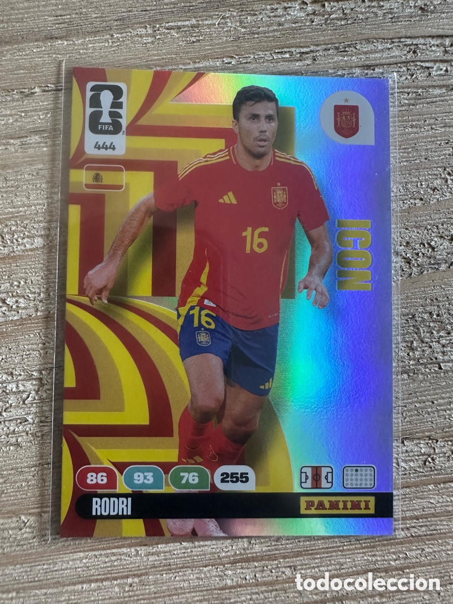 Figurine Collezionabili: RODRI ESPA&Ntilde;A ICON 444 ADRENALYN XL WORLD CUP 2026 USA CAN MEX MUNDIAL 26 PANINI