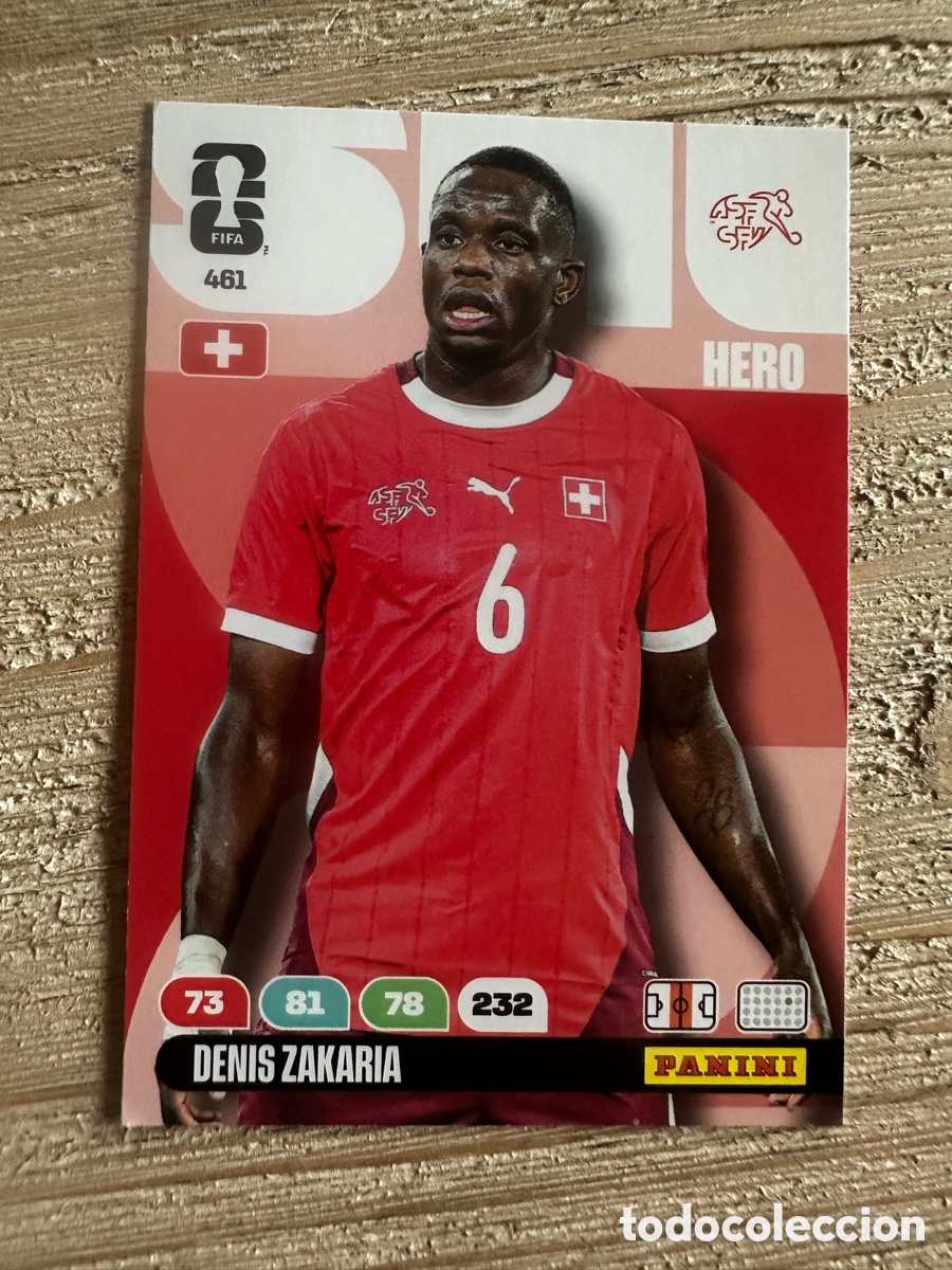 Figurine Collezionabili: DENIS ZAKARIA SUIZA 461 ADRENALYN XL WORLD CUP 2026 USA CAN MEX MUNDIAL 26 PANINI
