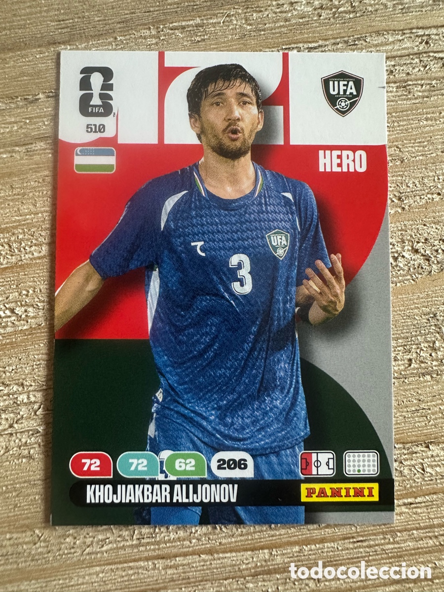 Trading cards: KHOJIAKBAR ALIJONOV UZBEKISTAN 510 ADRENALYN XL WORLD CUP 2026 USA CAN MEX MUNDIAL 26 PANINI