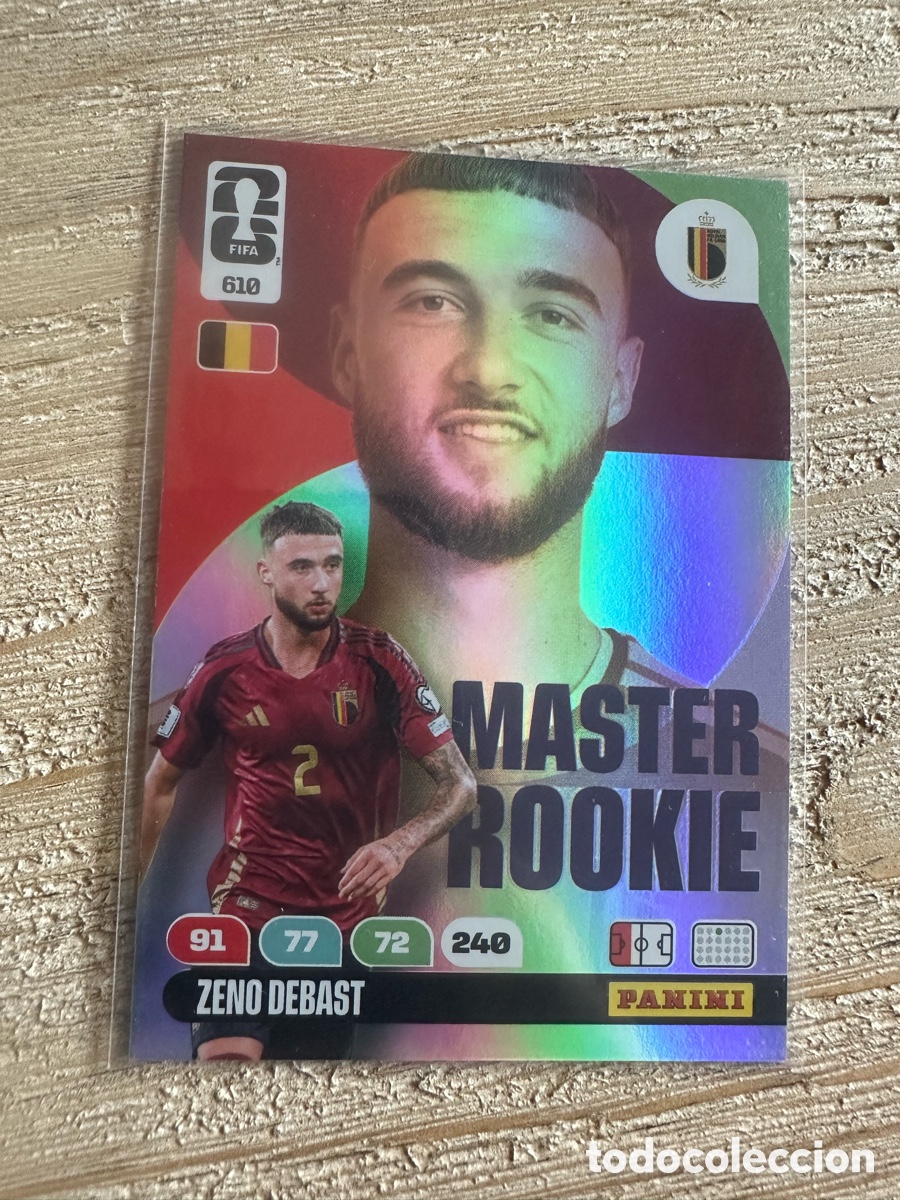 Trading cards: ZENO DEBAST BELGICA MASTER ROOKIE 610 ADRENALYN WORLD CUP 2026 USA CAN MEX MUNDIAL 26 PANINI