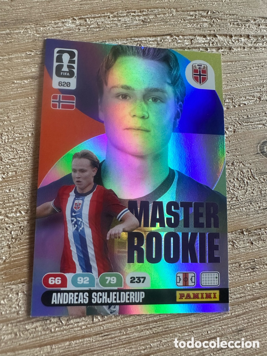 Trading cards: ANDREAS SCHJELDERUP NORUEGA MASTER ROOKIE 620 ADRENALYN WORLD CUP 2026 USA CAN MEX MUNDIAL 26 PANINI