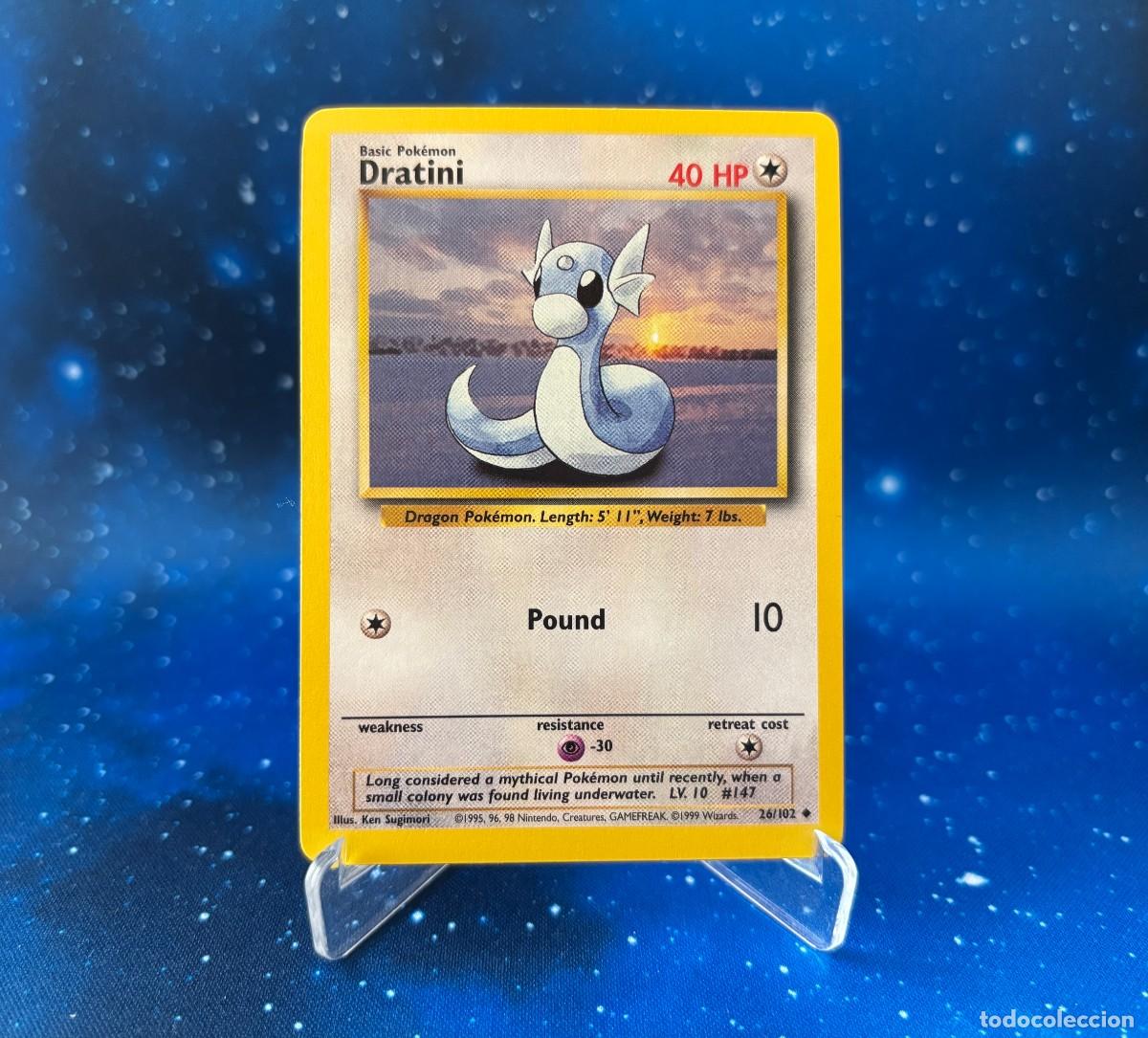 Trading cards: Pok&eacute;mon Dratini 26/102 Base Set Unlimited WOTC 1999 Ingl&eacute;s NM EX+