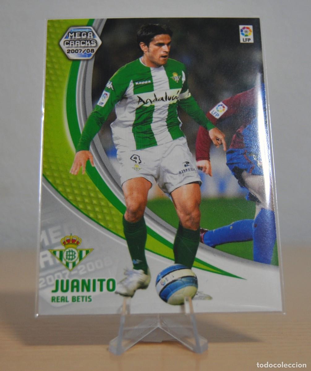 Trading cards: Juanito, n&ordm;77 (Betis). Colecci&oacute;n Cromos MegaCracks 2007-2008. Panini. Estrella