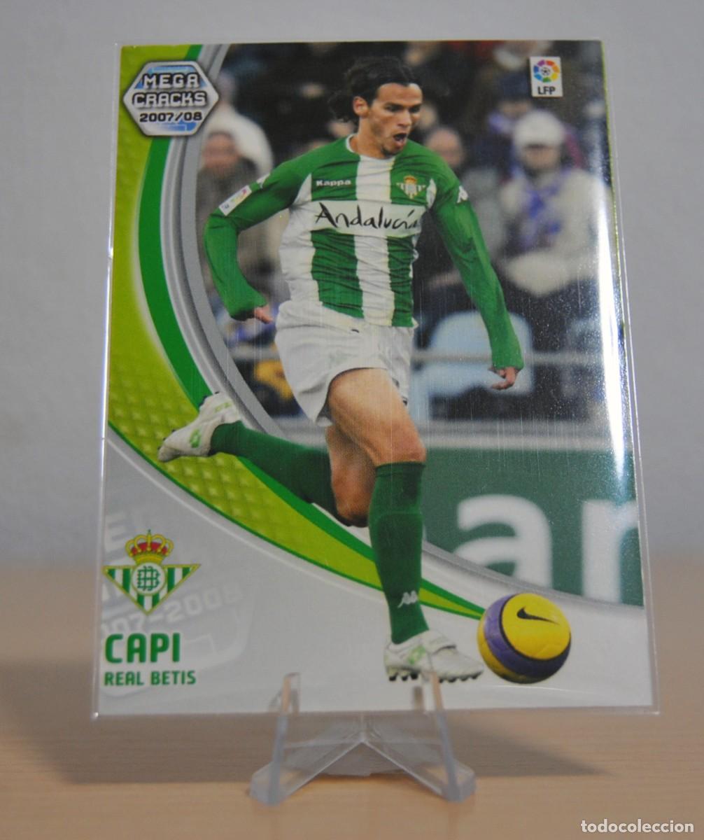 Trading cards: Capi, n&ordm;85 (Betis). Colecci&oacute;n Cromos MegaCracks 2007-2008. Panini.