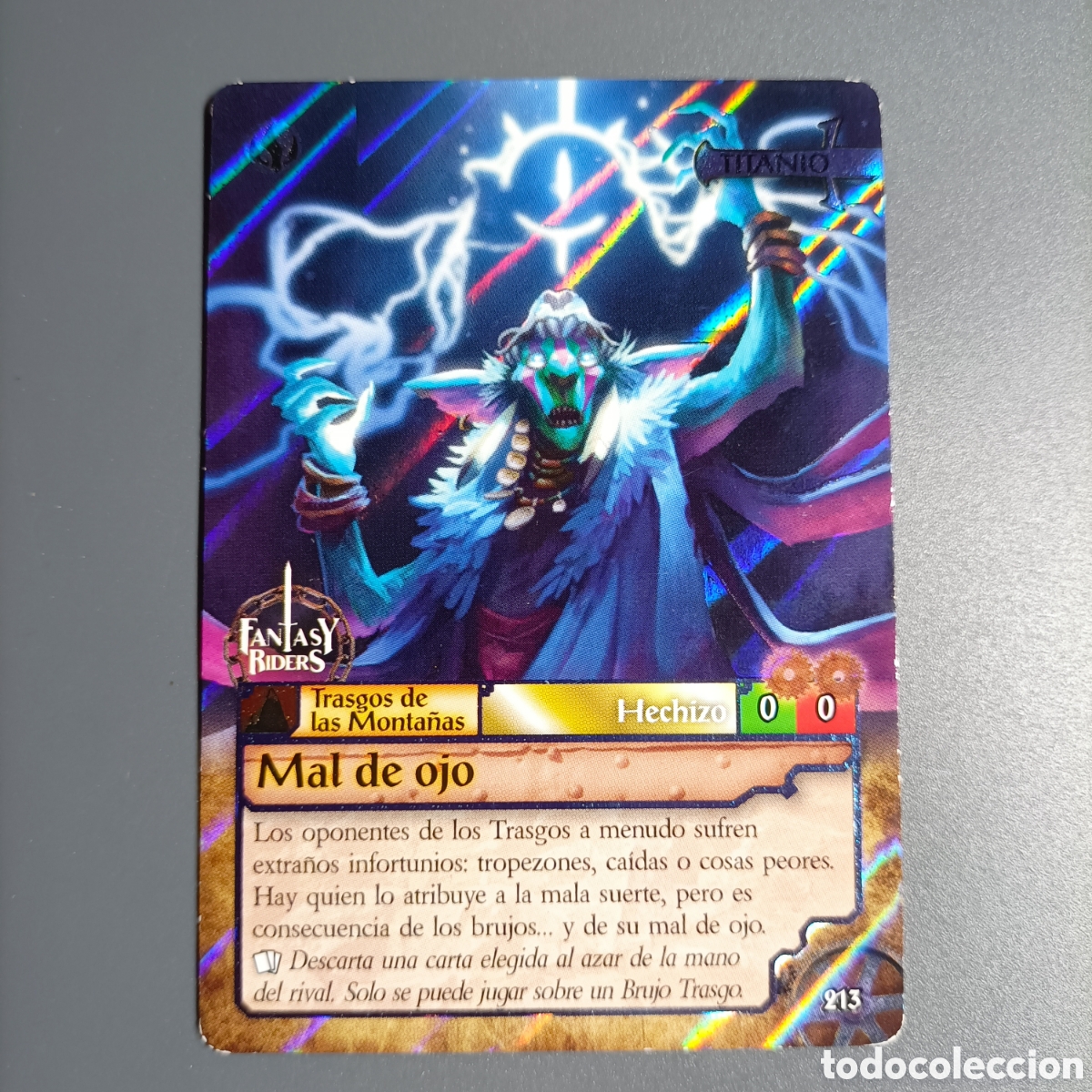 Trading cards: CARTA COLECCI&Oacute;N. FANTASY RIDERS 2018. №213 MAL DE OJO