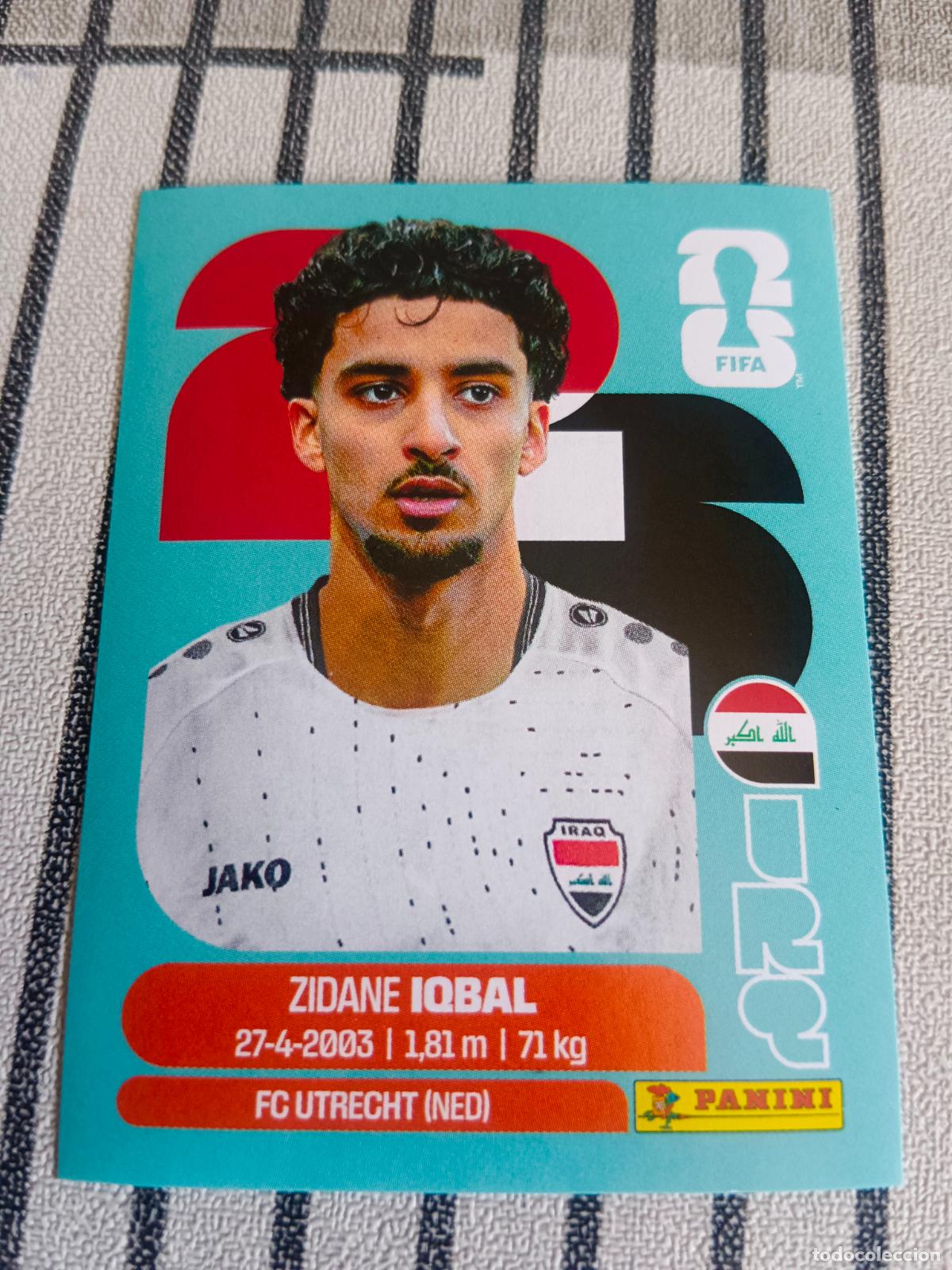 Trading cards: MUNDIAL 2026 ESTADOS UNIDOS USA MEXICO MEJICO CANADA IRQ 9 IRQ9 ZIDANE IQBAL IRAQ FIFA