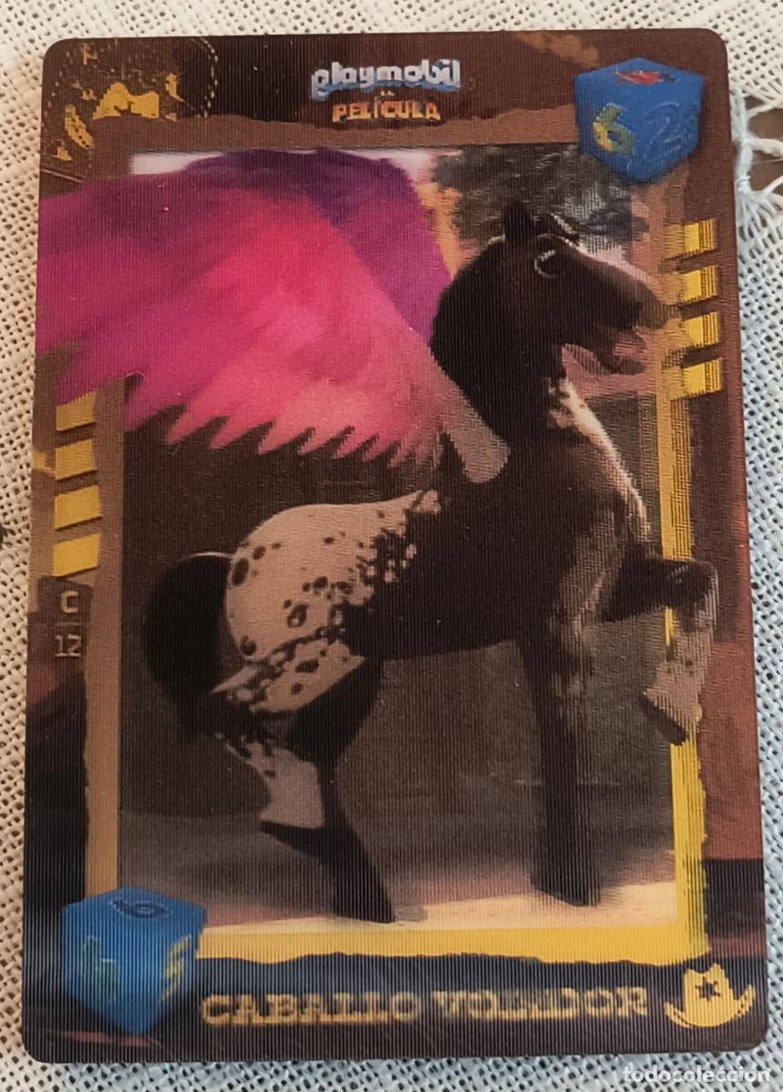 Trading cards: CARTA 3D | CABALLO VOLADOR / PLAYMOBIL LA PEL&Iacute;CULA