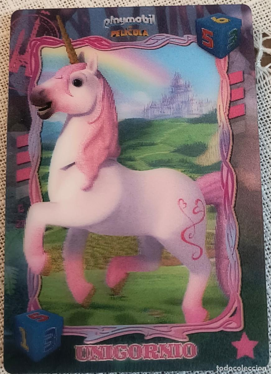 Trading cards: CARTA 3D | UNICORNIO / PLAYMOBIL LA PEL&Iacute;CULA