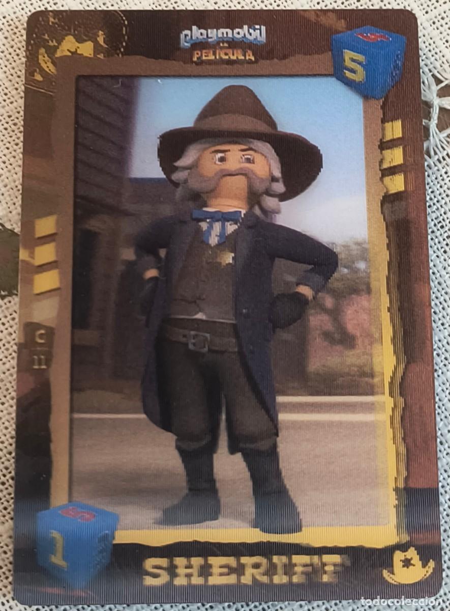 Trading cards: CARTA 3D | SHERIFF / PLAYMOBIL LA PEL&Iacute;CULA