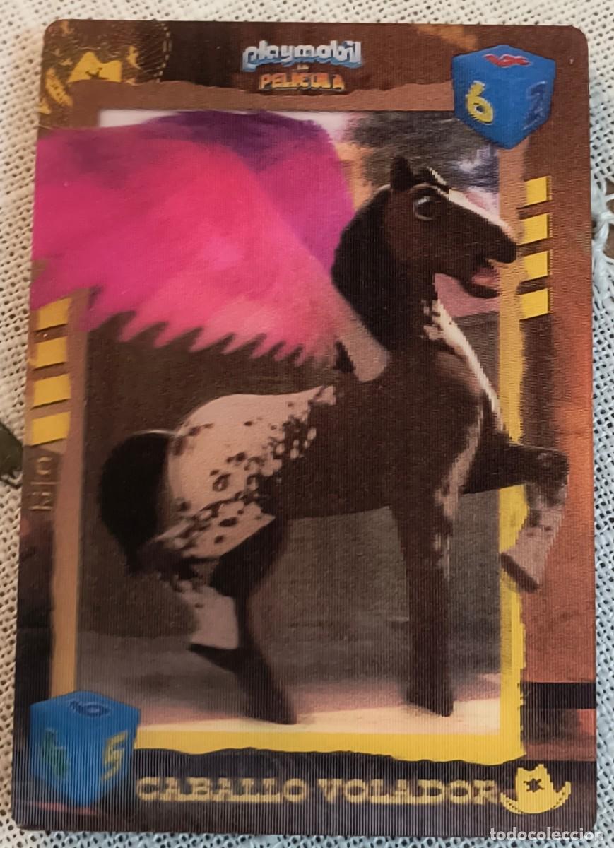 Trading cards: CARTA 3D | CABALLO VOLADOR / PLAYMOBIL LA PEL&Iacute;CULA