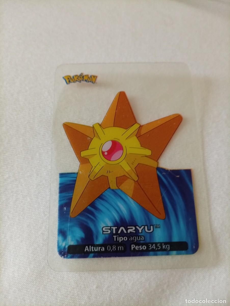 Trading cards: Carta coleccionable de Staryu de la serie Lamincards del a&ntilde;o 2005. peque&ntilde;os rayados en reverso - Pok