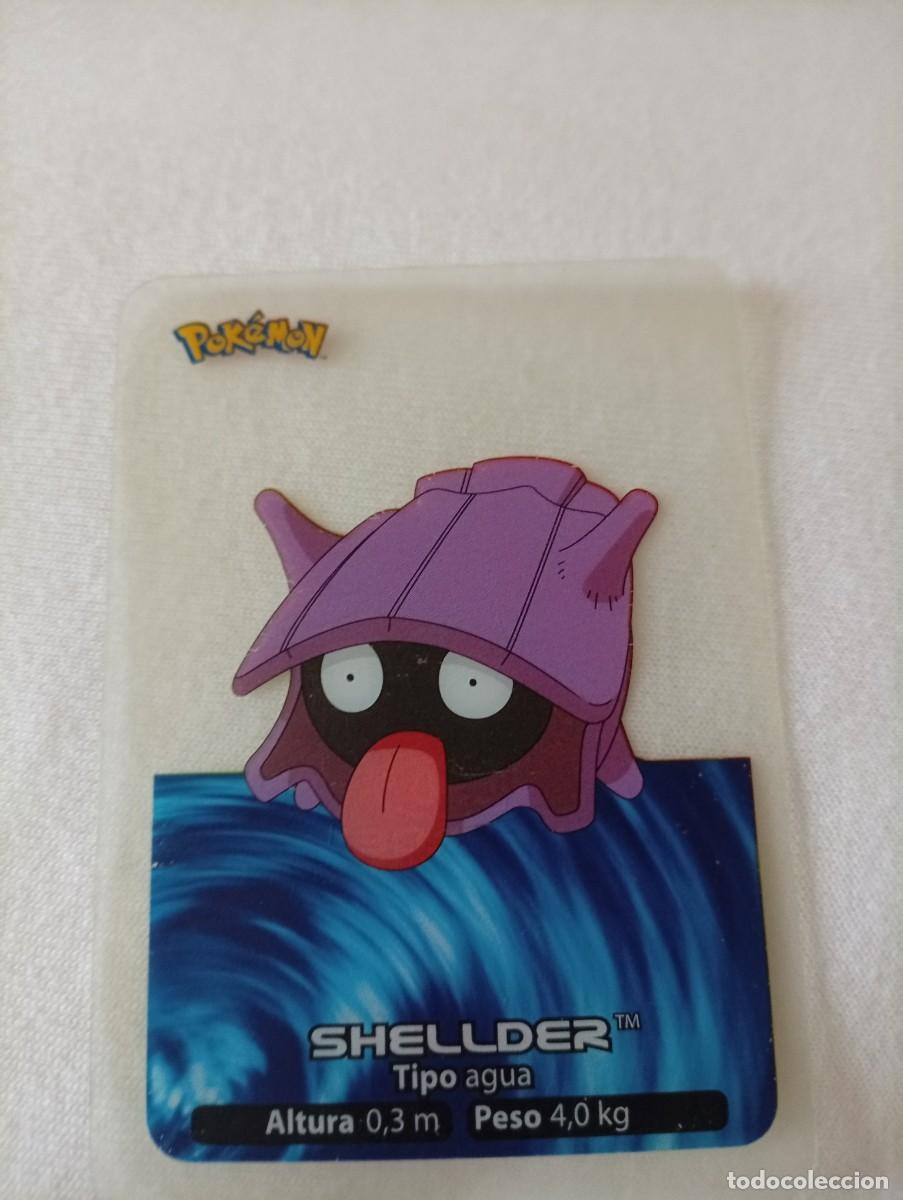 Trading cards: Carta Pok&eacute;mon Shelder Lamincards 2005 Pok&eacute;mon de tipo agua. Algunos peque&ntilde;os tayados en reverso - Mo