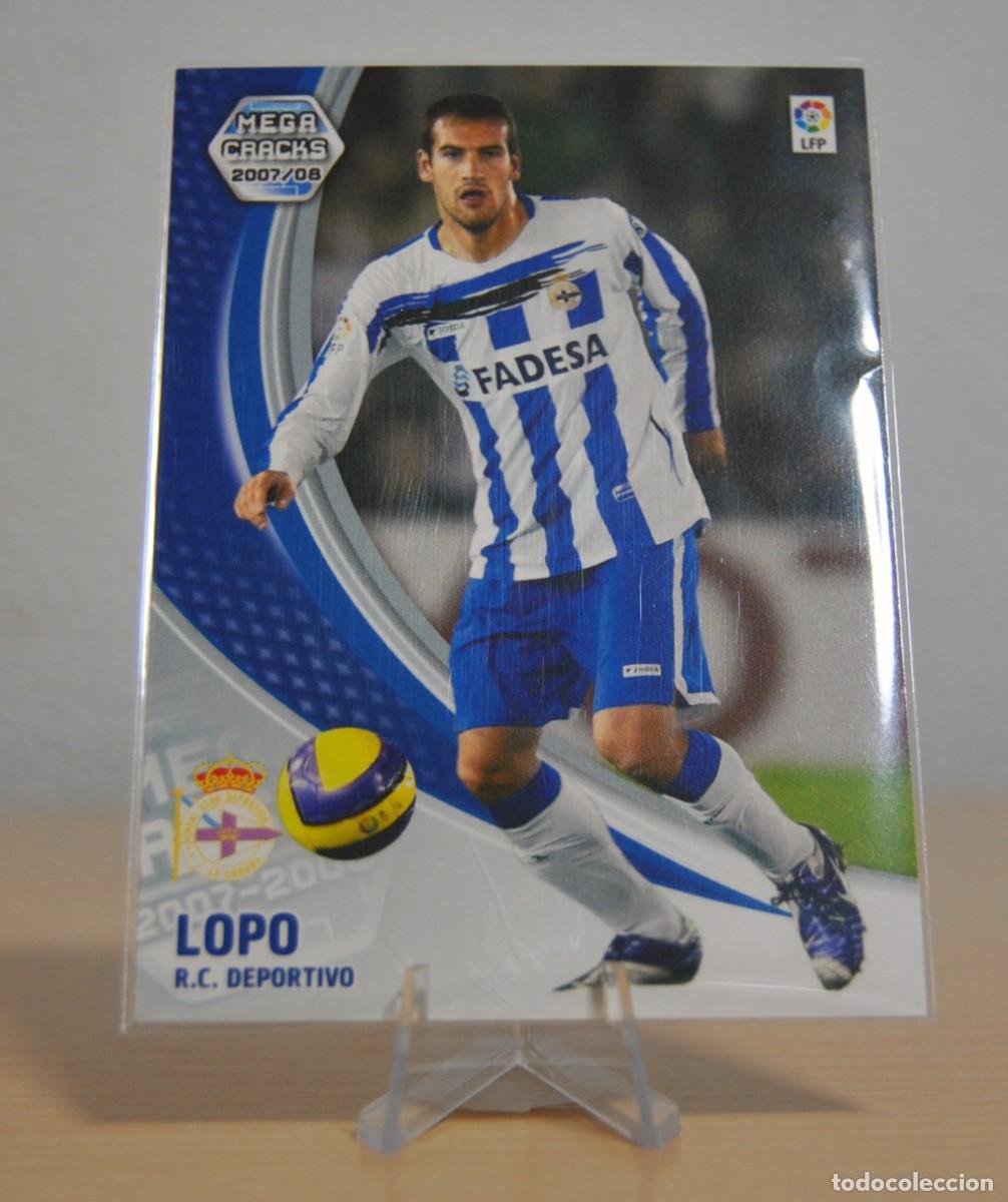 Trading cards: Lopo, n&ordm;95 (R.C. Deportivo). Colecci&oacute;n Cromos MegaCracks 2007-2008. Panini. Estrella.