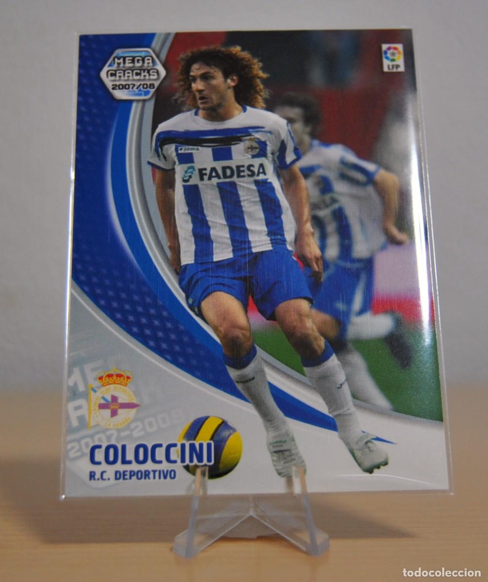 Trading cards: Coloccini, n&ordm;96 (R.C. Deportivo). Colecci&oacute;n Cromos MegaCracks 2007-2008. Panini. Estrella.