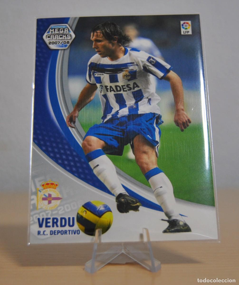 Trading cards: Verdu, n&ordm;101 (R.C. Deportivo). Colecci&oacute;n Cromos MegaCracks 2007-2008. Panini.