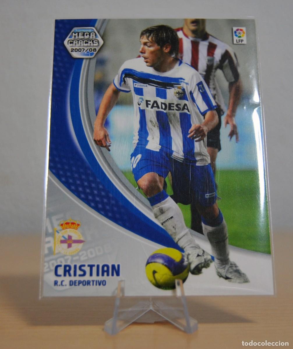 Trading cards: Cristian, n&ordm;104 (R.C. Deportivo). Colecci&oacute;n Cromos MegaCracks 2007-2008. Panini.