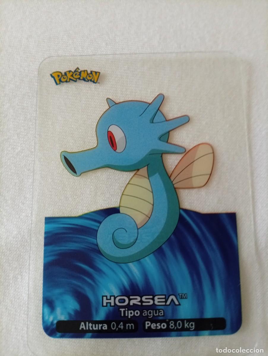 Figurine Collezionabili: Carta de Pok&eacute;mon de la serie Lamincards 2005. - Modelo: Horsea 116. - Tipo: Agua. - Altura: 0,4 m.