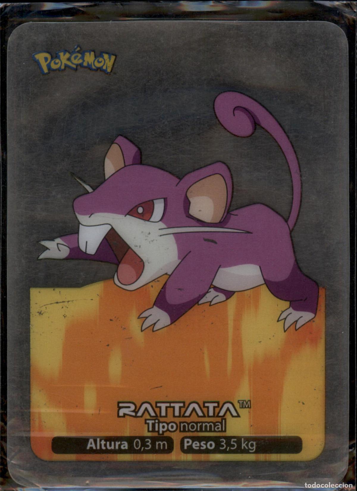 Figurine Collezionabili: Rattata N&ordm; 19 Lamincards Pokemon 2005 Edibas Nintendo