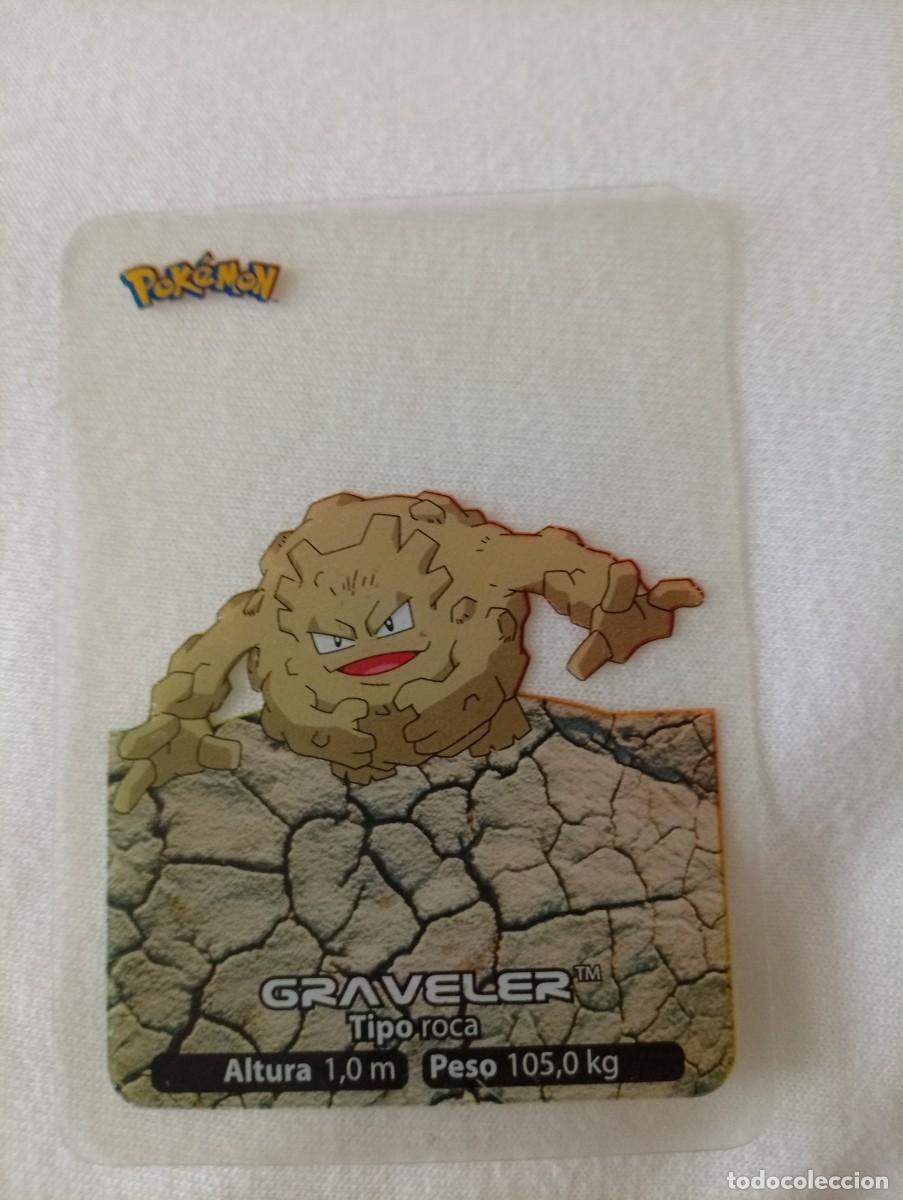 Trading cards: Carta de Pok&eacute;mon n&uacute;mero 075 de Graveler, perteneciente a la serie Lamincards. 2005 - Ataques: Placaj