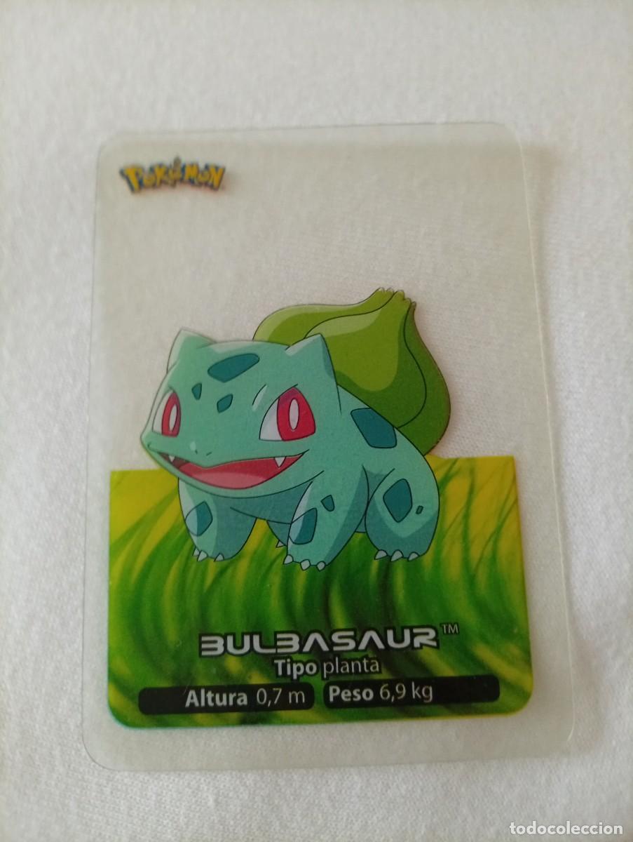 Trading Cards: Carta coleccionable de Bulbasaur, n&uacute;mero 001 de la serie Lamincards. 2005