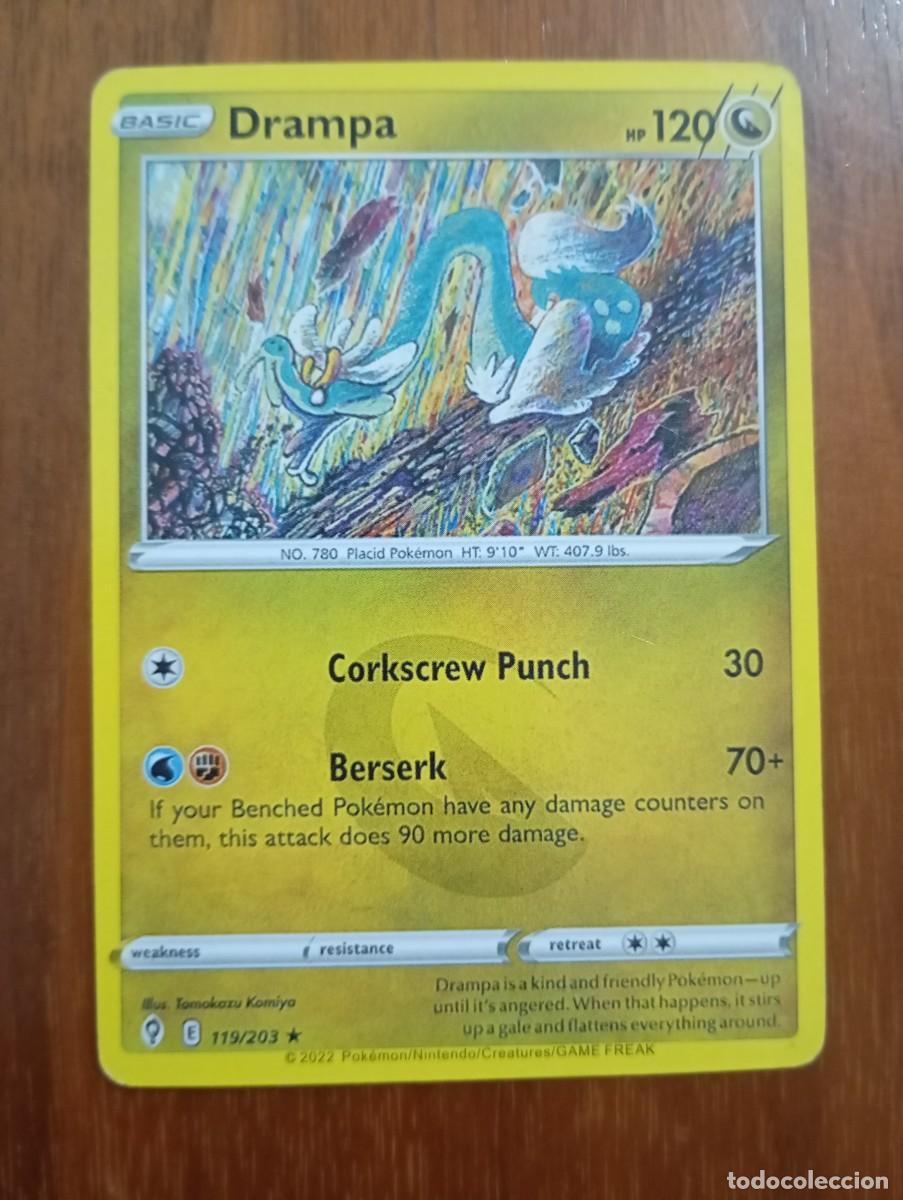 Trading cards: CROMO. POKEMON. DRAMPA 119/203. INGLES