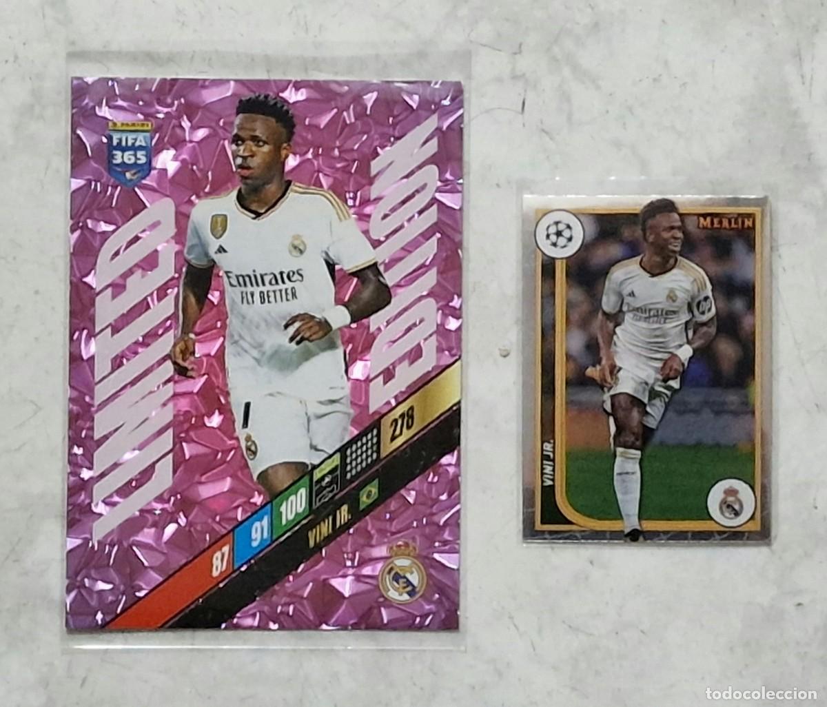 Trading cards: Vinicius XXL ADRENALYN XL FIFA 365 2024 y Merlin