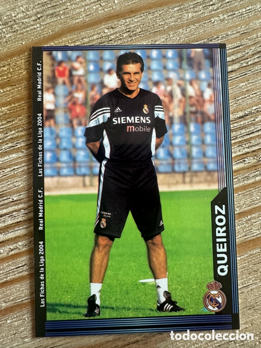 Trading Cards: QUEIROZ REAL MADRID 3 LAS FICHAS DE LA LIGA 2004 MUNDICROMO 2003-04 03 04