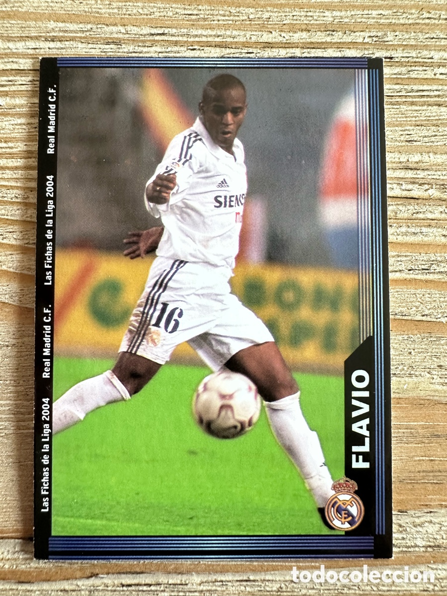 Cartas Colecion&aacute;veis: FLAVIO REAL MADRID 16 &rdquo;BAJA&rdquo; LAS FICHAS DE LA LIGA 2004 MUNDICROMO 2003-04 03 04