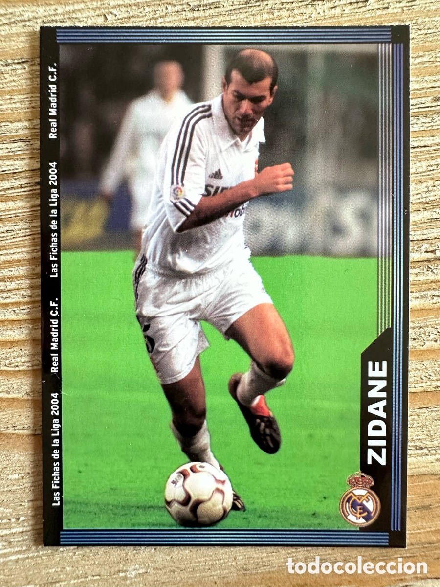 Cartas Colecion&aacute;veis: ZIDANE REAL MADRID 17 LAS FICHAS DE LA LIGA 2004 MUNDICROMO 2003-04 03 04