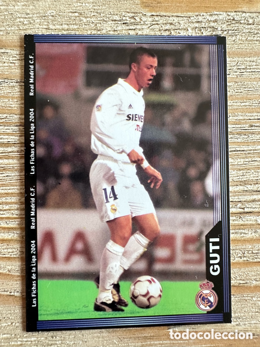 Cartas Colecion&aacute;veis: GUTI REAL MADRID 18 LAS FICHAS DE LA LIGA 2004 MUNDICROMO 2003-04 03 04