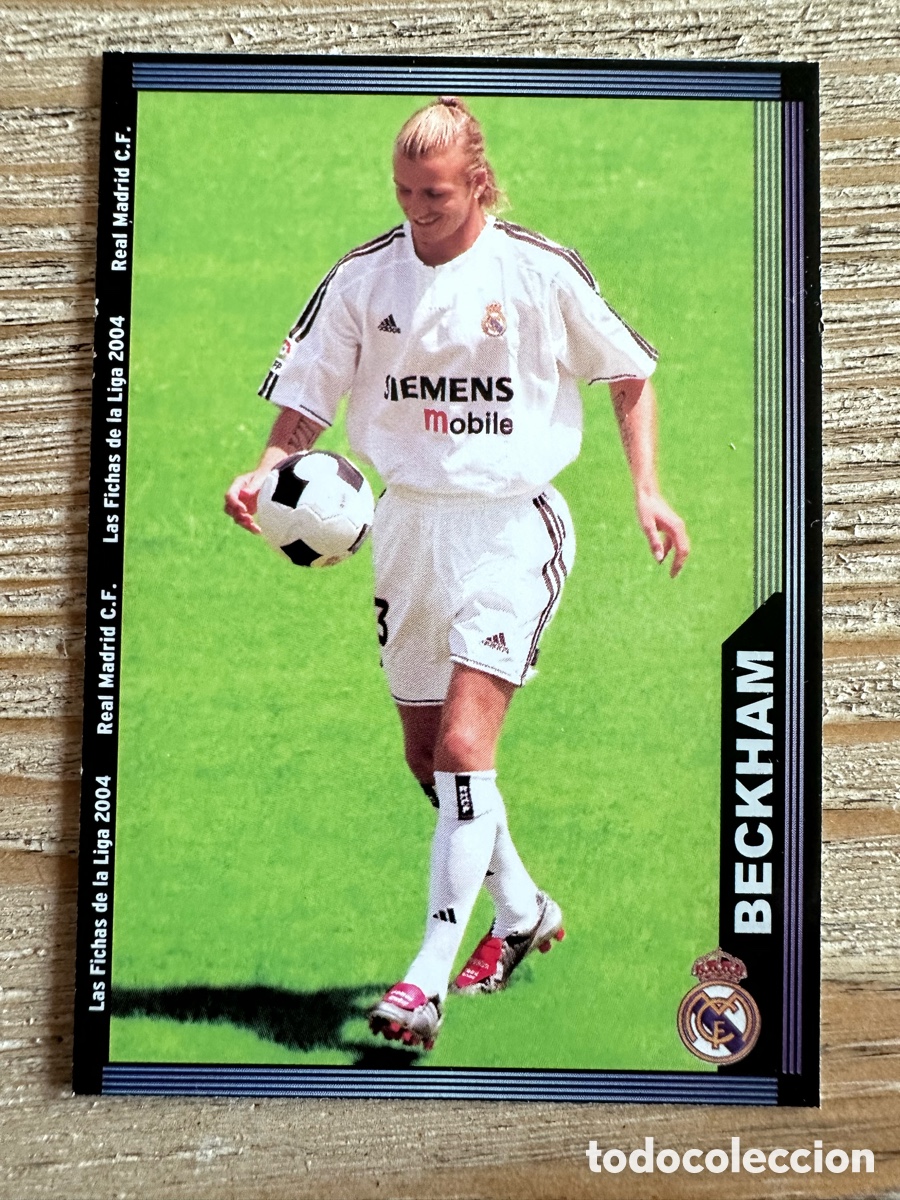 Cartas Colecion&aacute;veis: BECKHAM REAL MADRID 19 LAS FICHAS DE LA LIGA 2004 MUNDICROMO 2003-04 03 04