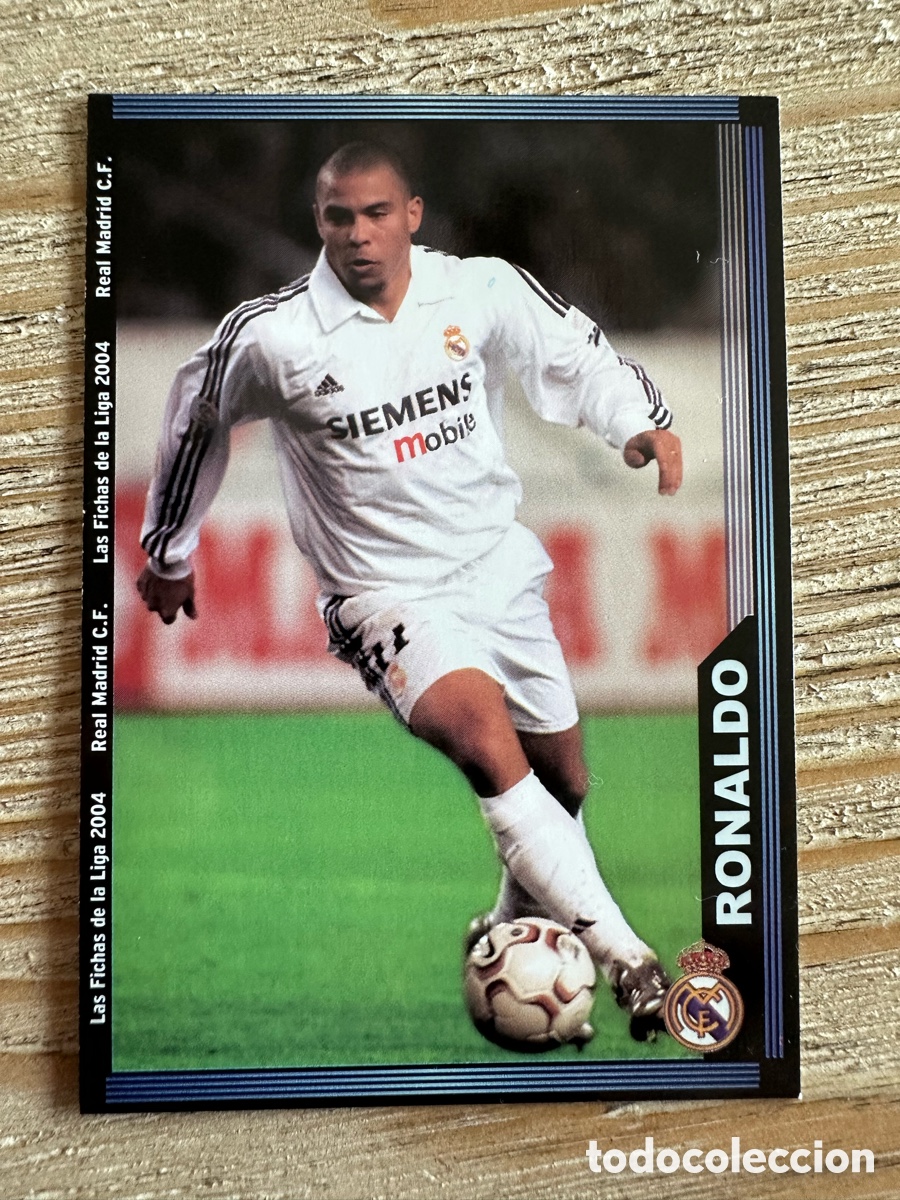 Cartas Colecion&aacute;veis: RONALDO REAL MADRID 22 LAS FICHAS DE LA LIGA 2004 MUNDICROMO 2003-04 03 04