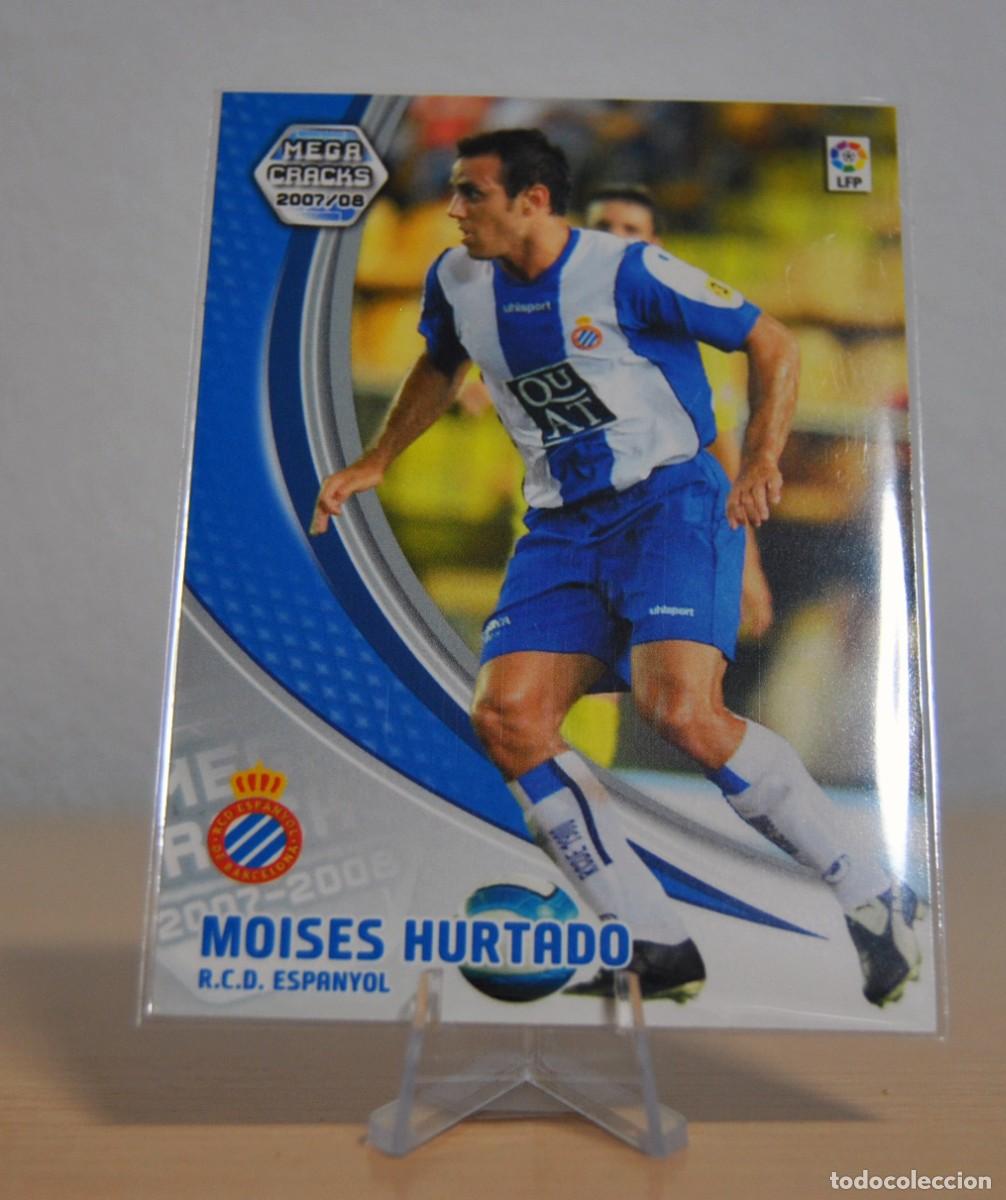 Trading cards: Moises Hurtado, n&ordm;118 (R.C.D. Espanyol). Colecci&oacute;n Cromos MegaCracks 2007-2008. Panini.