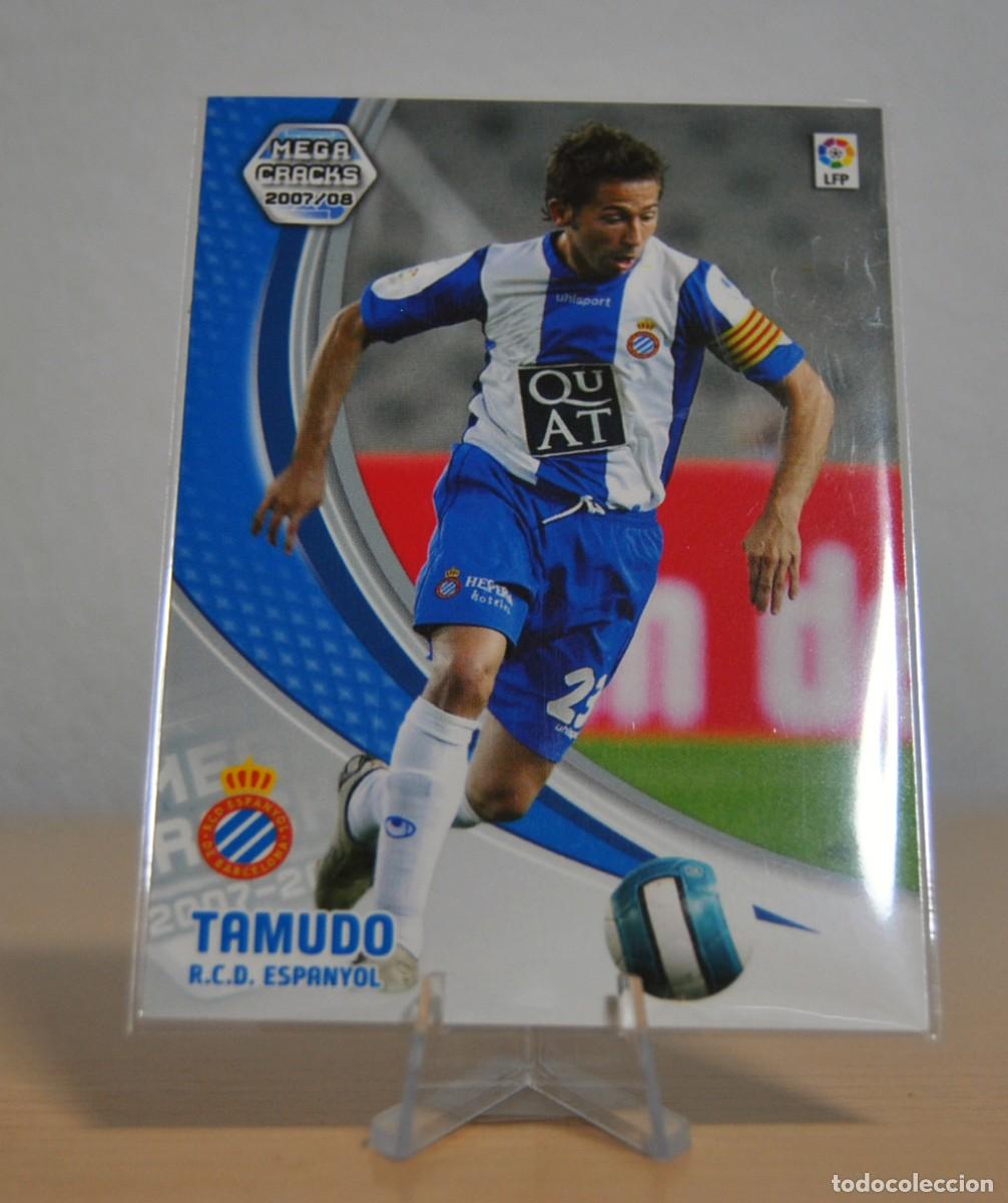 Trading cards: Tamudo, n&ordm;125 (R.C.D. Espanyol). Colecci&oacute;n Cromos MegaCracks 2007-2008. Panini. Estrella.