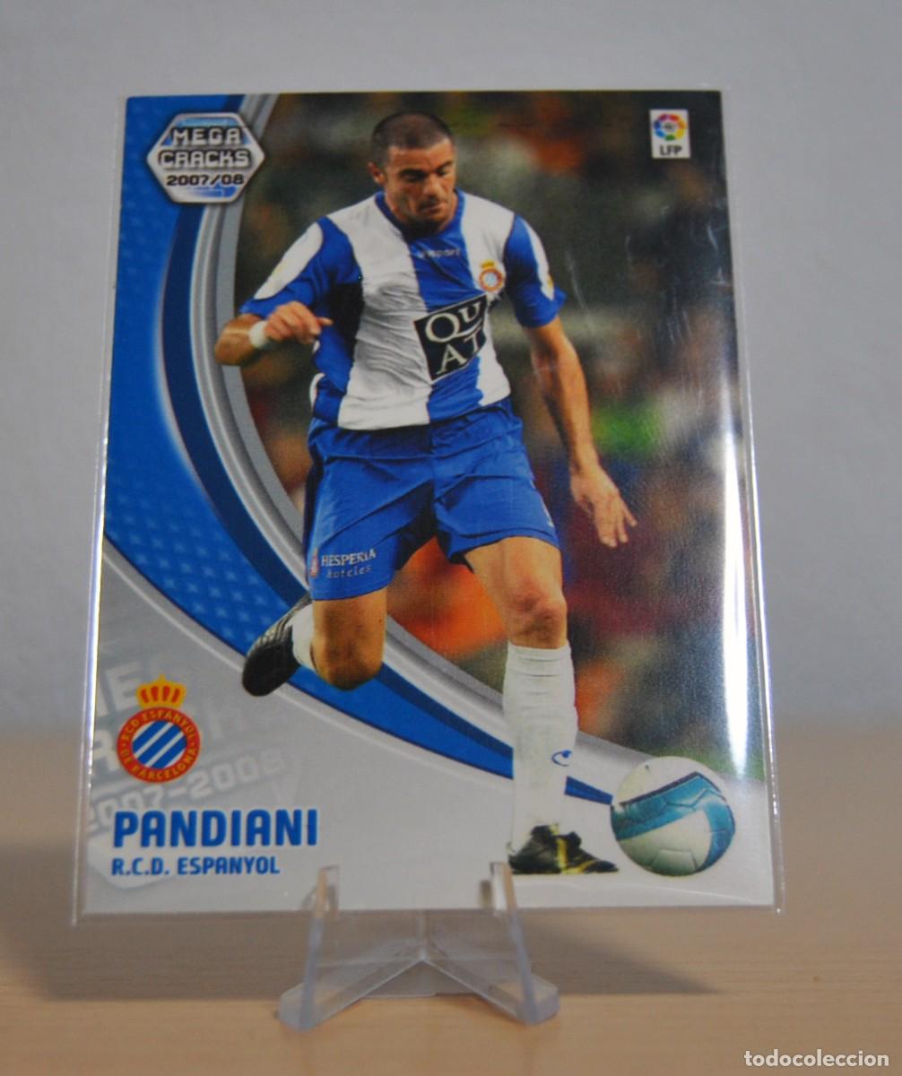 Trading cards: Pandiani, n&ordm;126 (R.C.D. Espanyol). Colecci&oacute;n Cromos MegaCracks 2007-2008. Panini.