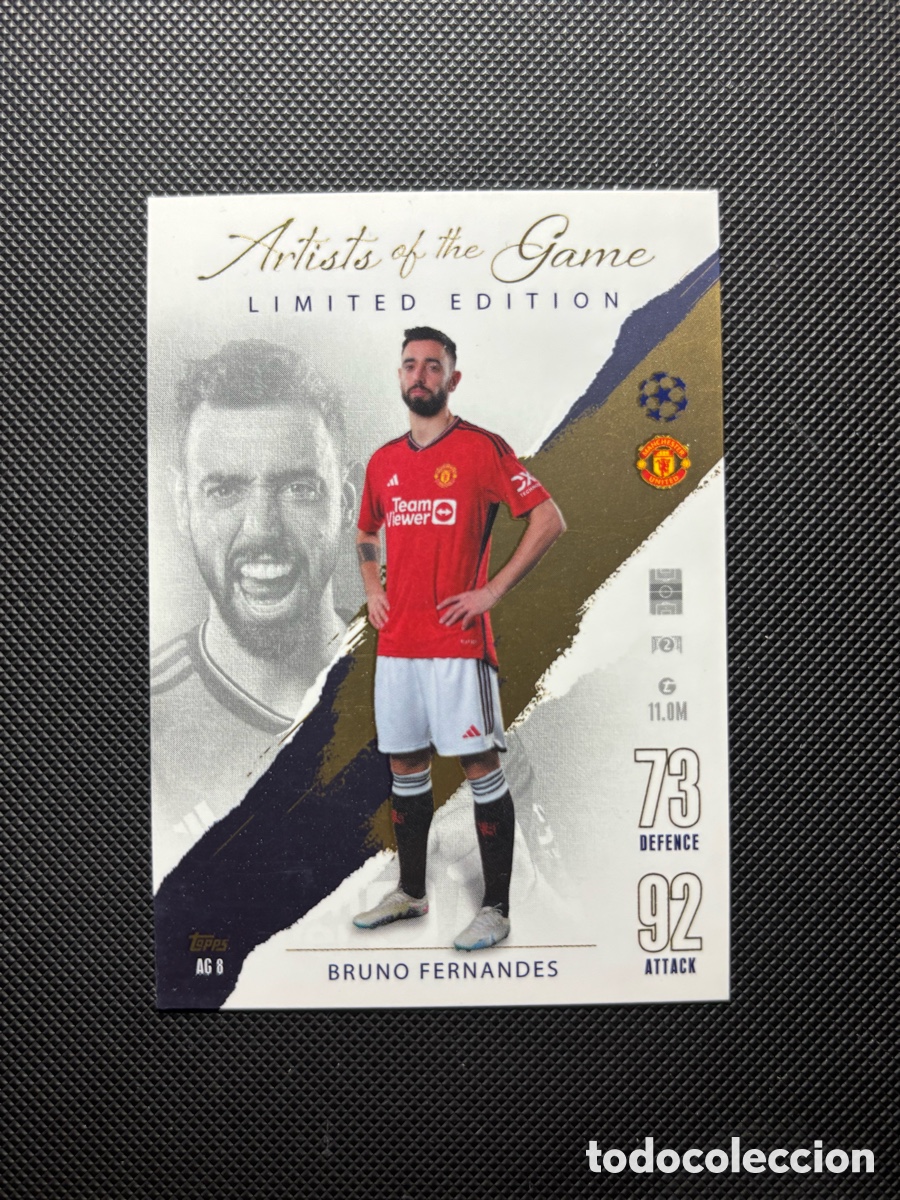 Cartas Colecion&aacute;veis: CARD BRUNO FERNANDES ARTITS OF THE GAME LIMITED EDITION TOPPS