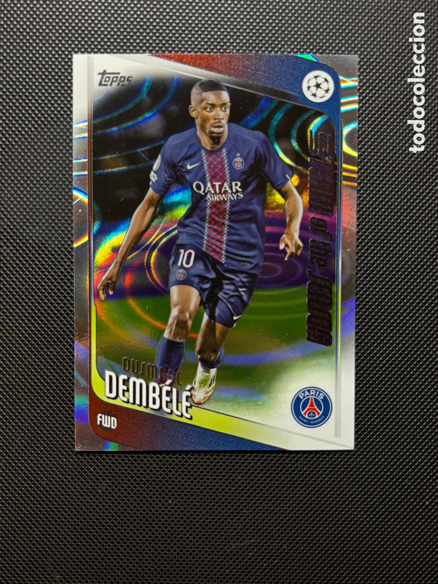 Trading cards: OUSMANE DEMBELE TOPPS CHAMPIONS LEAGUE RAINDROP CARD