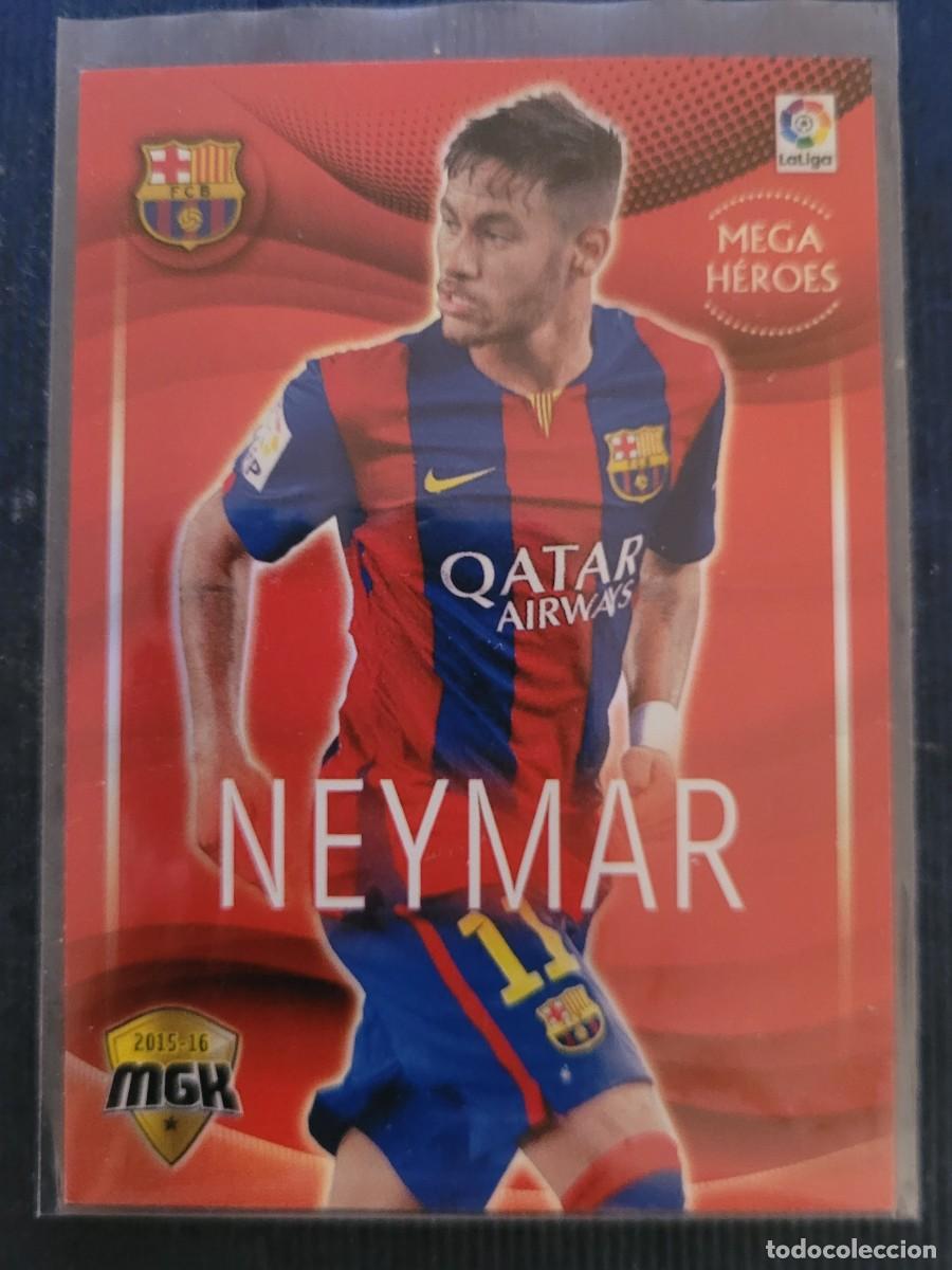 Trading cards: Cromo NEYMAR MGK 2015 MEGA HEROES N&ordm;79 TOTALMENTE NUEVO