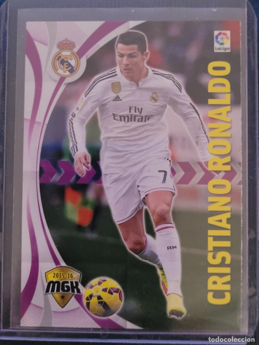 Trading cards: Cromo CRISTIANO RONALDO MGK 2015 - 16 N&ordm;345 TOTALMENTE NUEVO FUNDA INCLUIDA