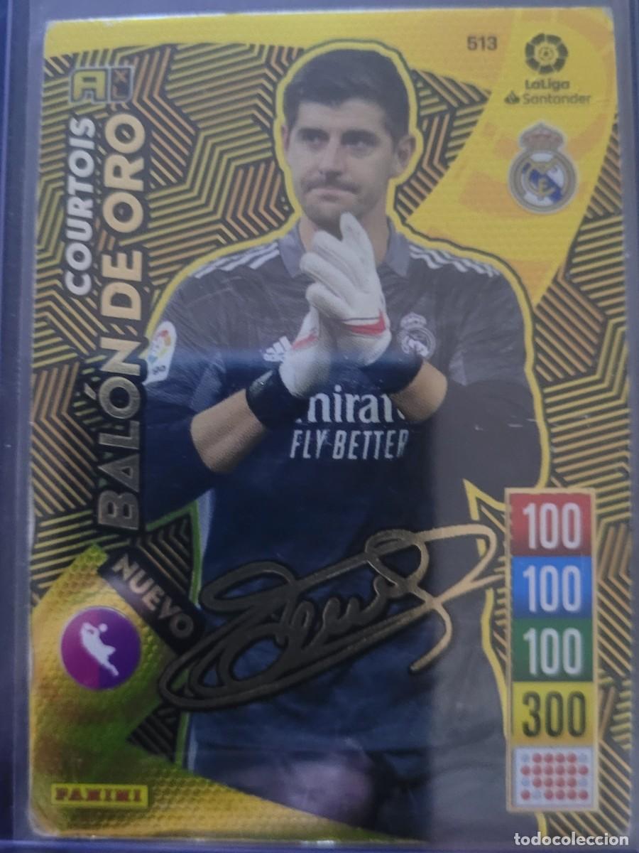 Trading cards: Cromo COURTOIS N&ordm; 513 2021-22 BALON DE ORO ADRENALYN XL TOTALMENTE NUEVO FUNDA INCLUIDA